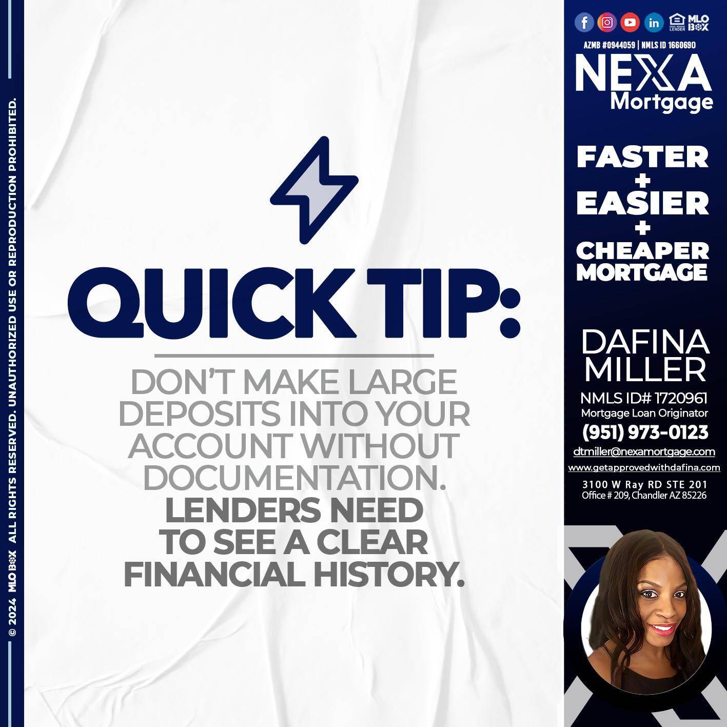 quick tip - Dafina Miller -Mortgage Loan Originator