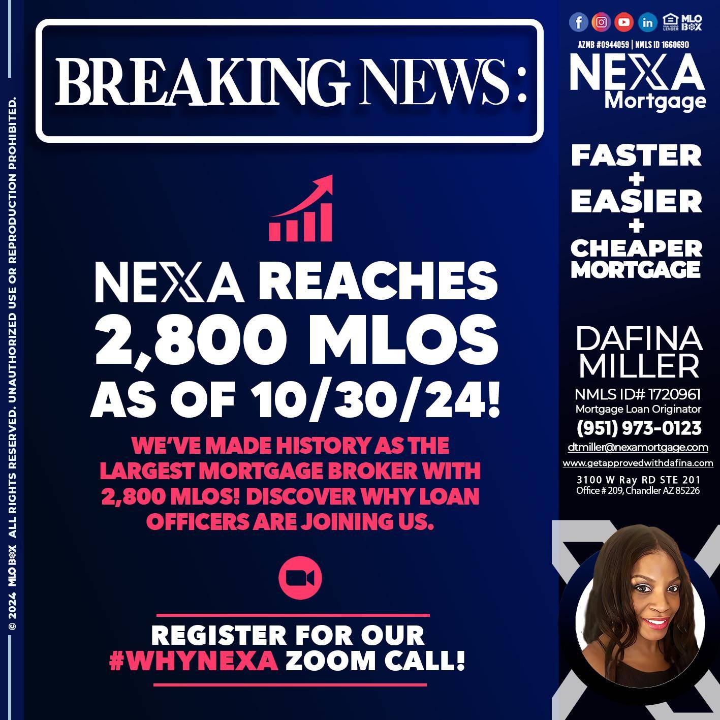 BREAKING NEWS - Dafina Miller -Mortgage Loan Originator