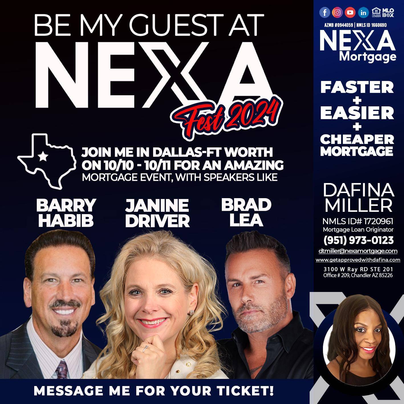 be my guest - Dafina Miller -Mortgage Loan Originator