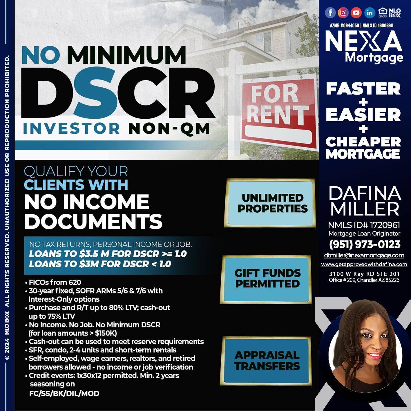 DSCR - Dafina Miller -Mortgage Loan Originator