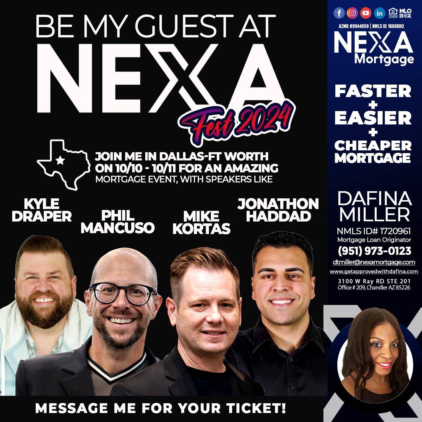 BE MY GUEST - Dafina Miller -Mortgage Loan Originator