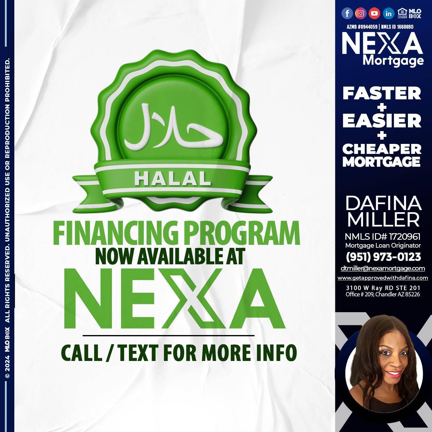 HALAL FINANCING PROGRAM - Dafina Miller -Mortgage Loan Originator