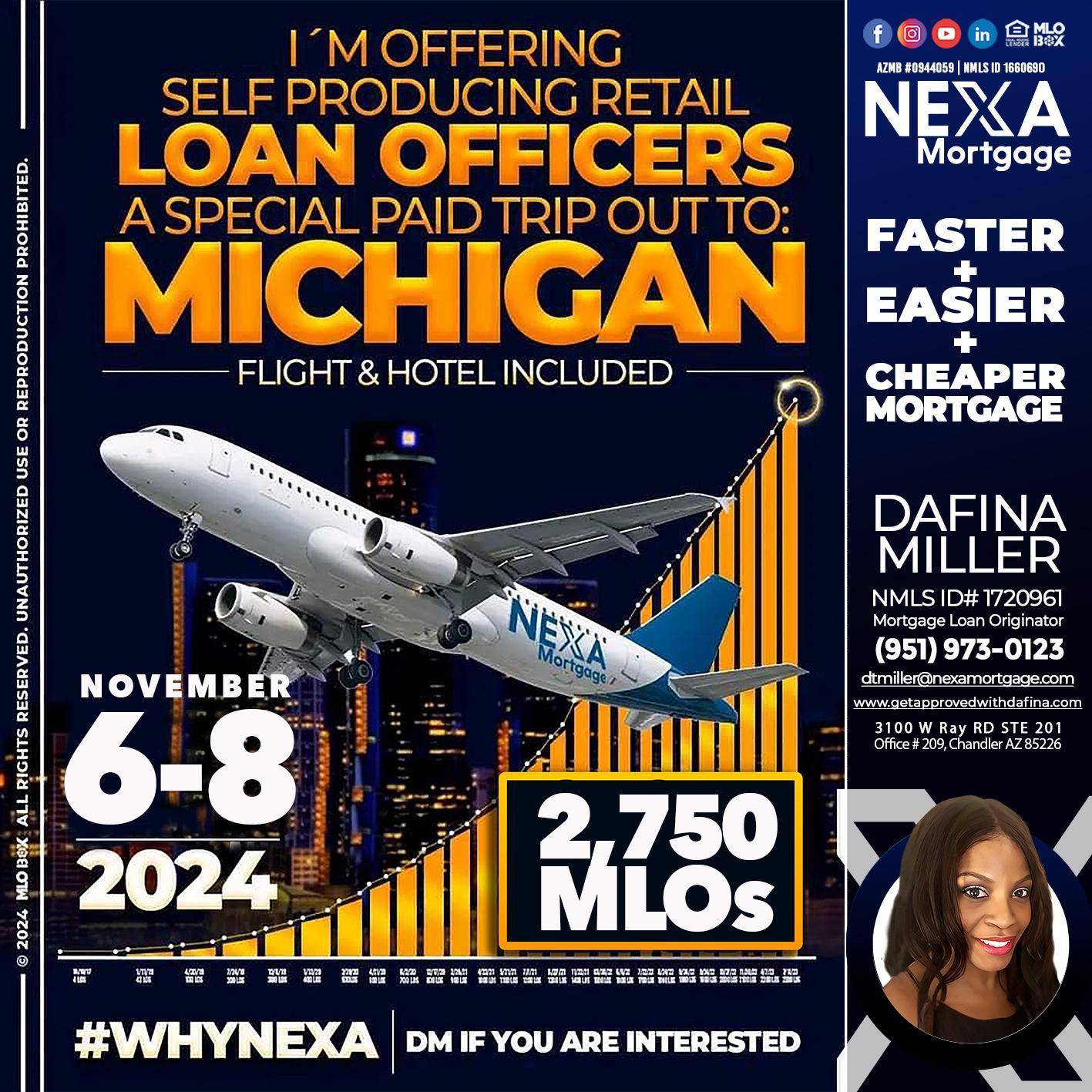 MICHIGAN 6-8 NOV - Dafina Miller -Mortgage Loan Originator
