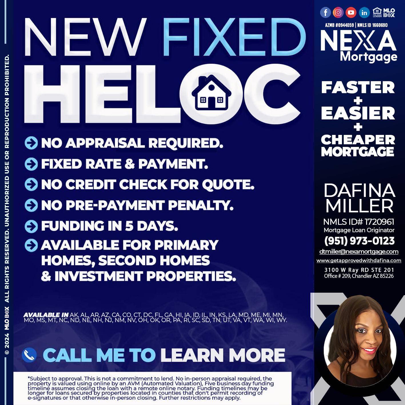 NEW FIXED HELOC - Dafina Miller -Mortgage Loan Originator