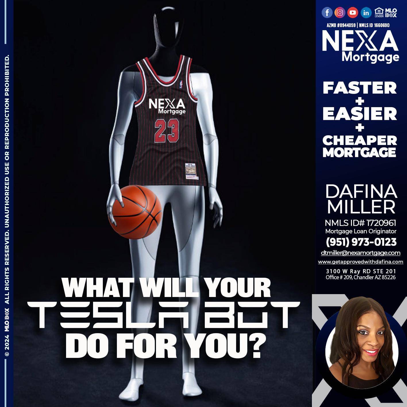 WHAT WILL YOUR - Dafina Miller -Mortgage Loan Originator