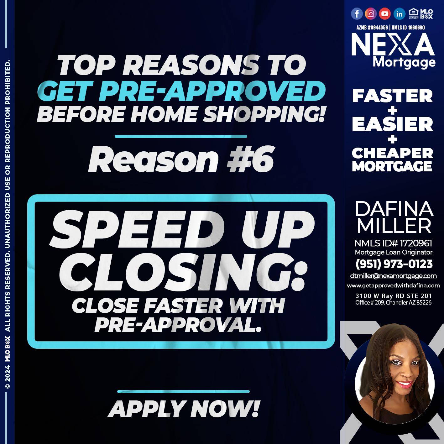 REASON 6 - Dafina Miller -Mortgage Loan Originator