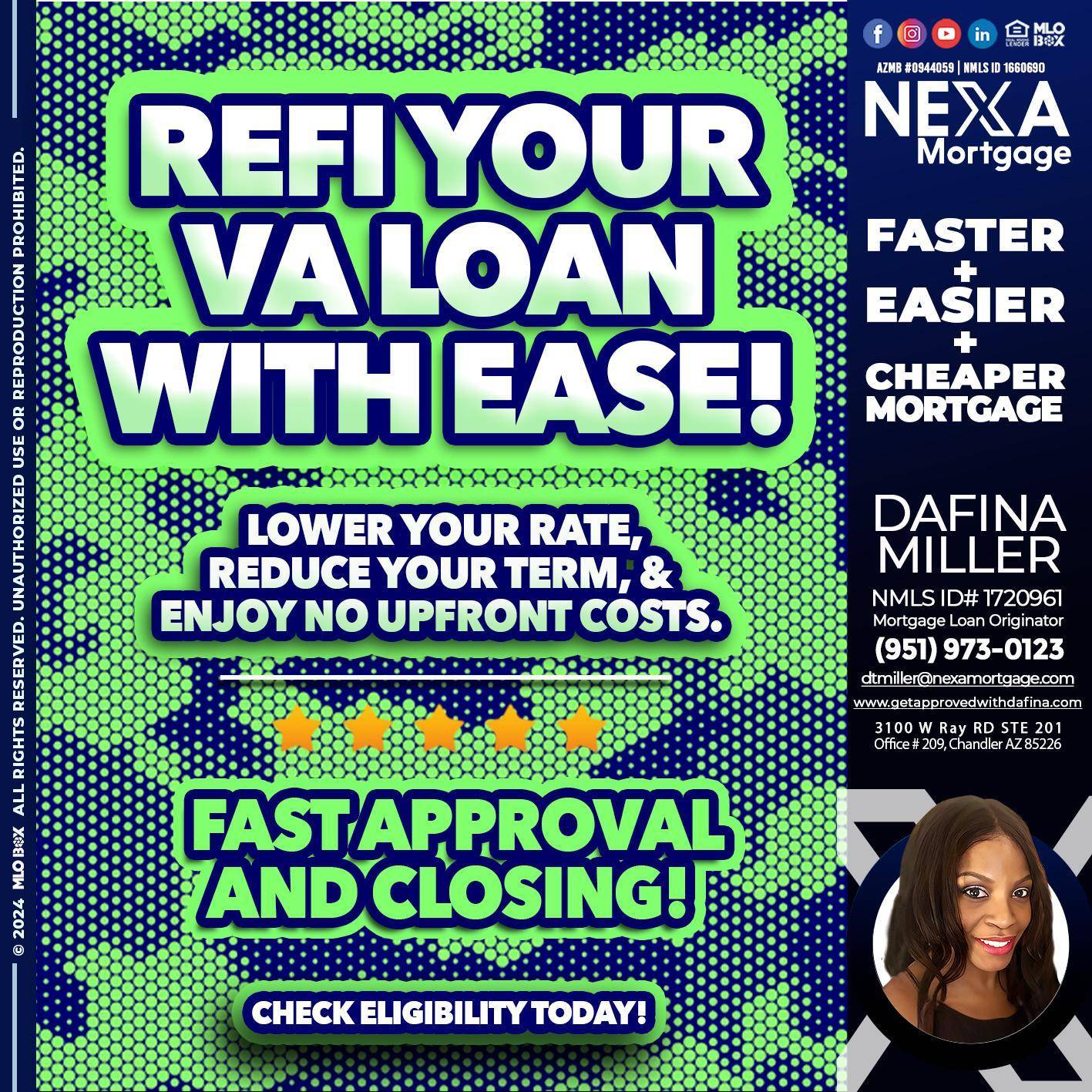 REFI YOUR VA LOAN - Dafina Miller -Mortgage Loan Originator