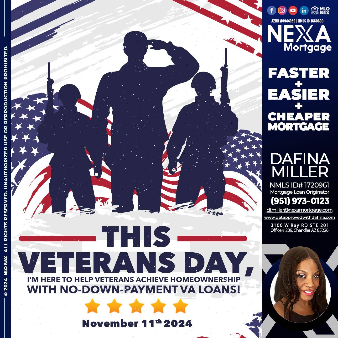 this veterans day - Dafina Miller -Mortgage Loan Originator
