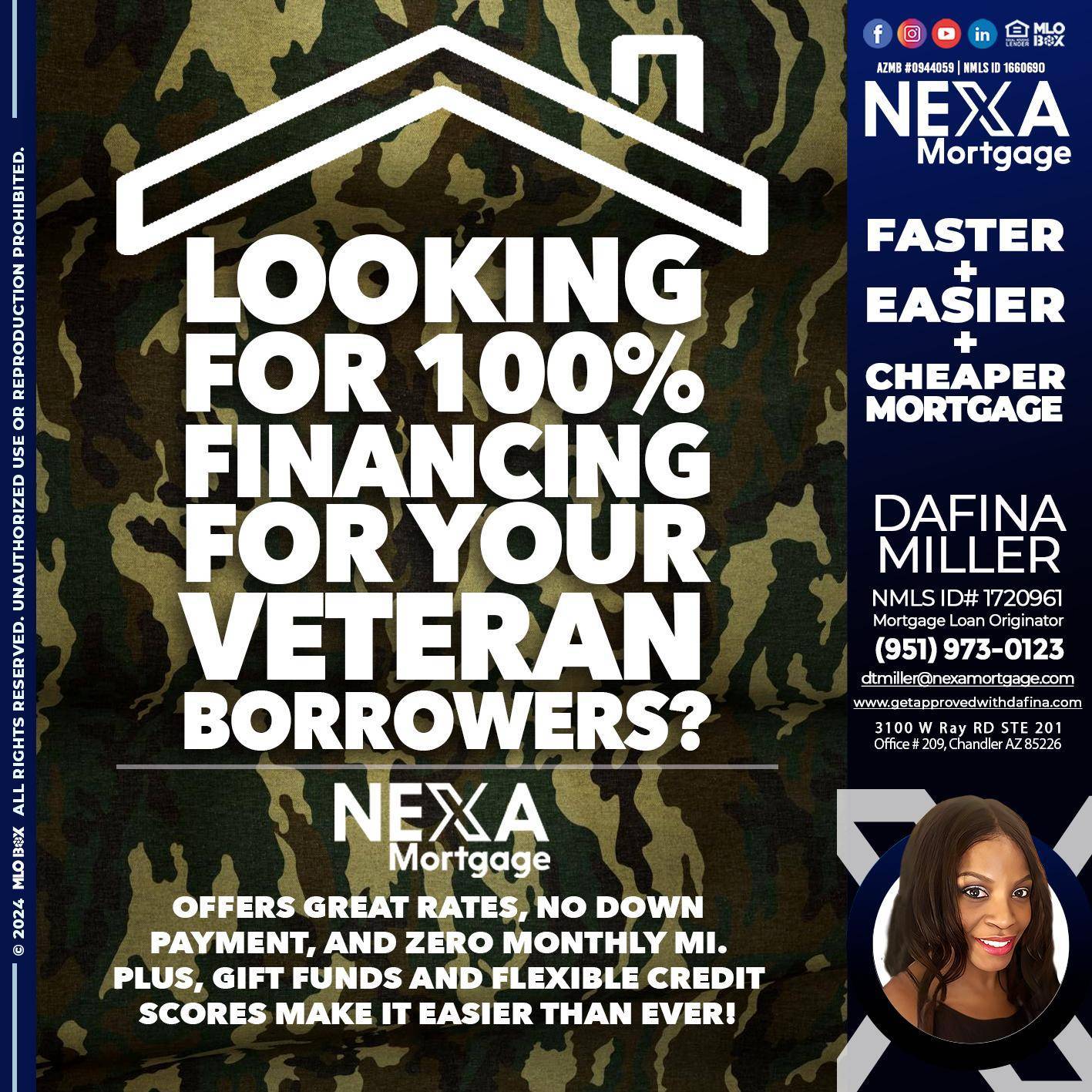 LOOKING 100% - Dafina Miller -Mortgage Loan Originator
