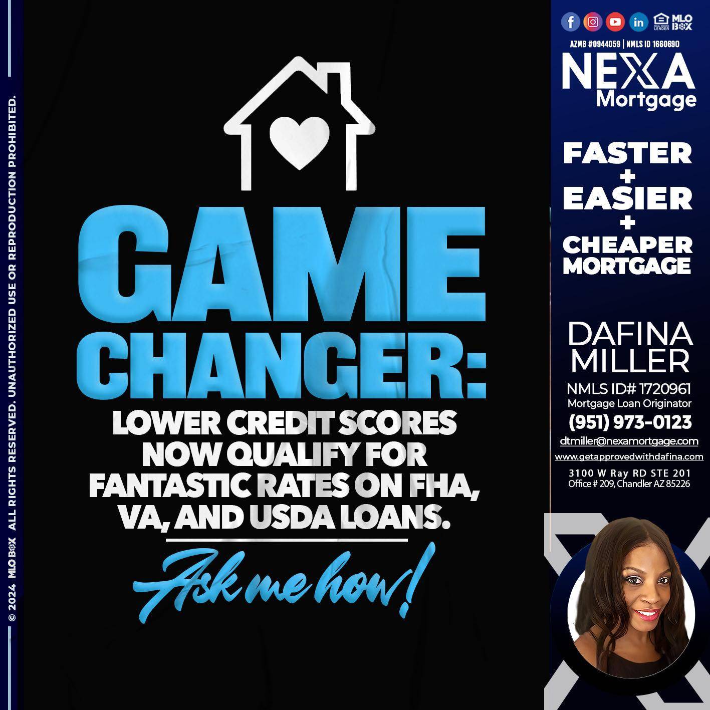 GAME CHANGER - Dafina Miller -Mortgage Loan Originator