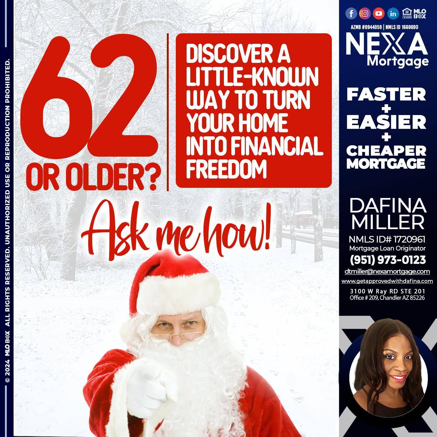 62 OR OLDER - Dafina Miller -Mortgage Loan Originator
