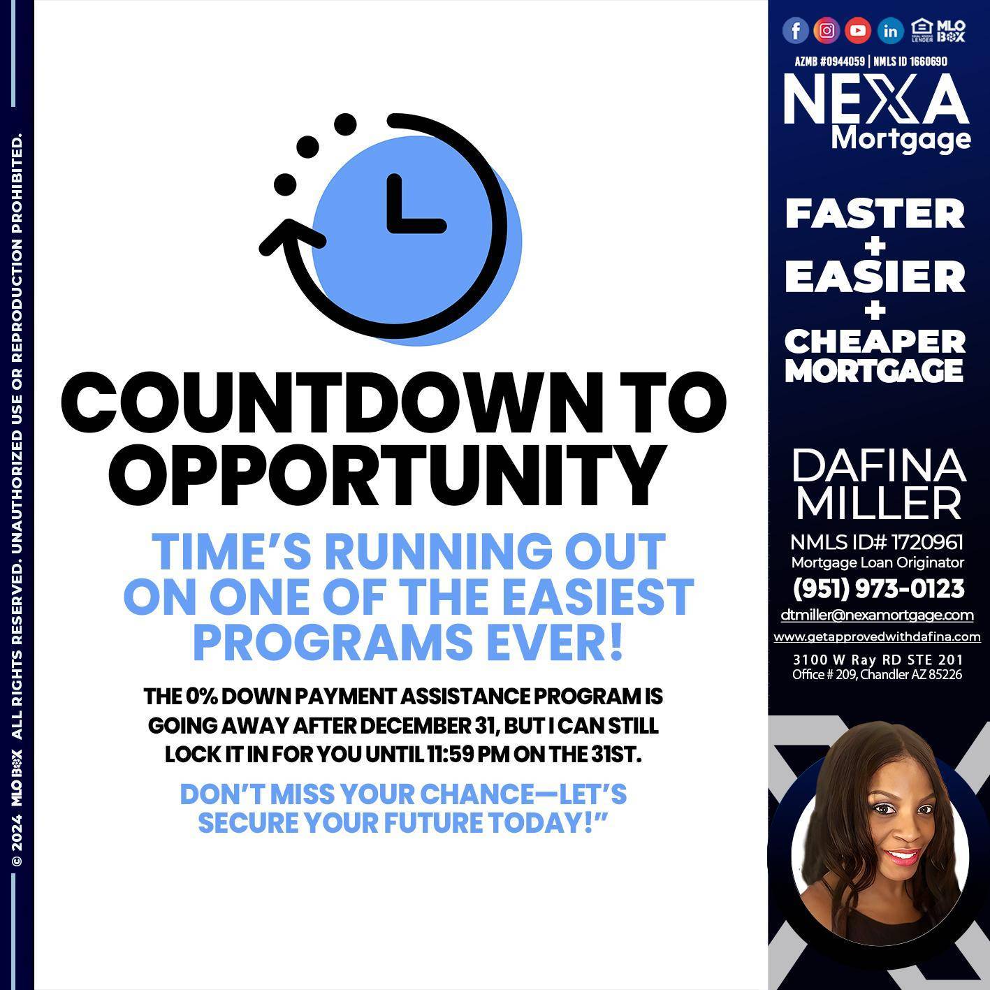 COUNTDOWN - Dafina Miller -Mortgage Loan Originator