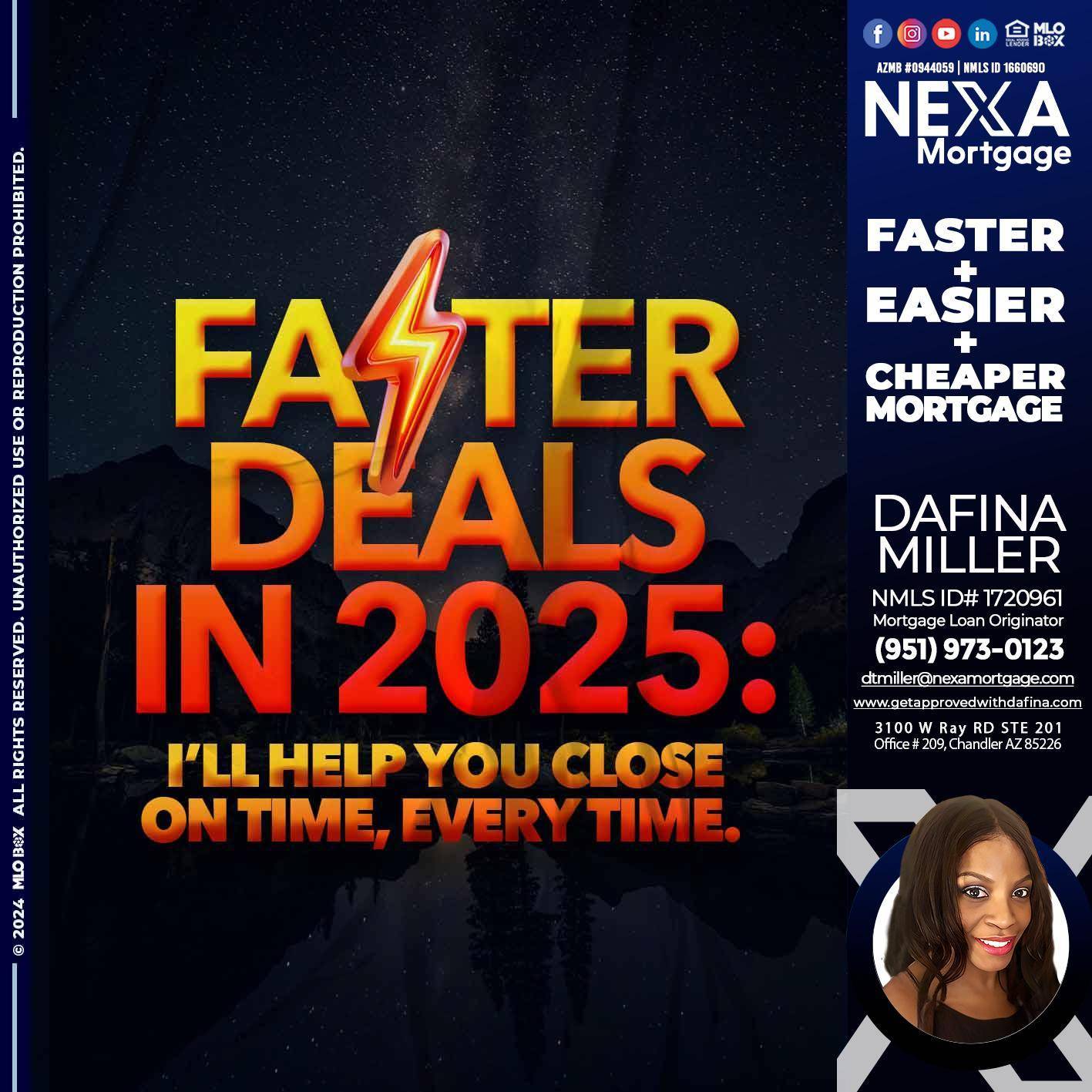 FASTER DEALS - Dafina Miller -Mortgage Loan Originator
