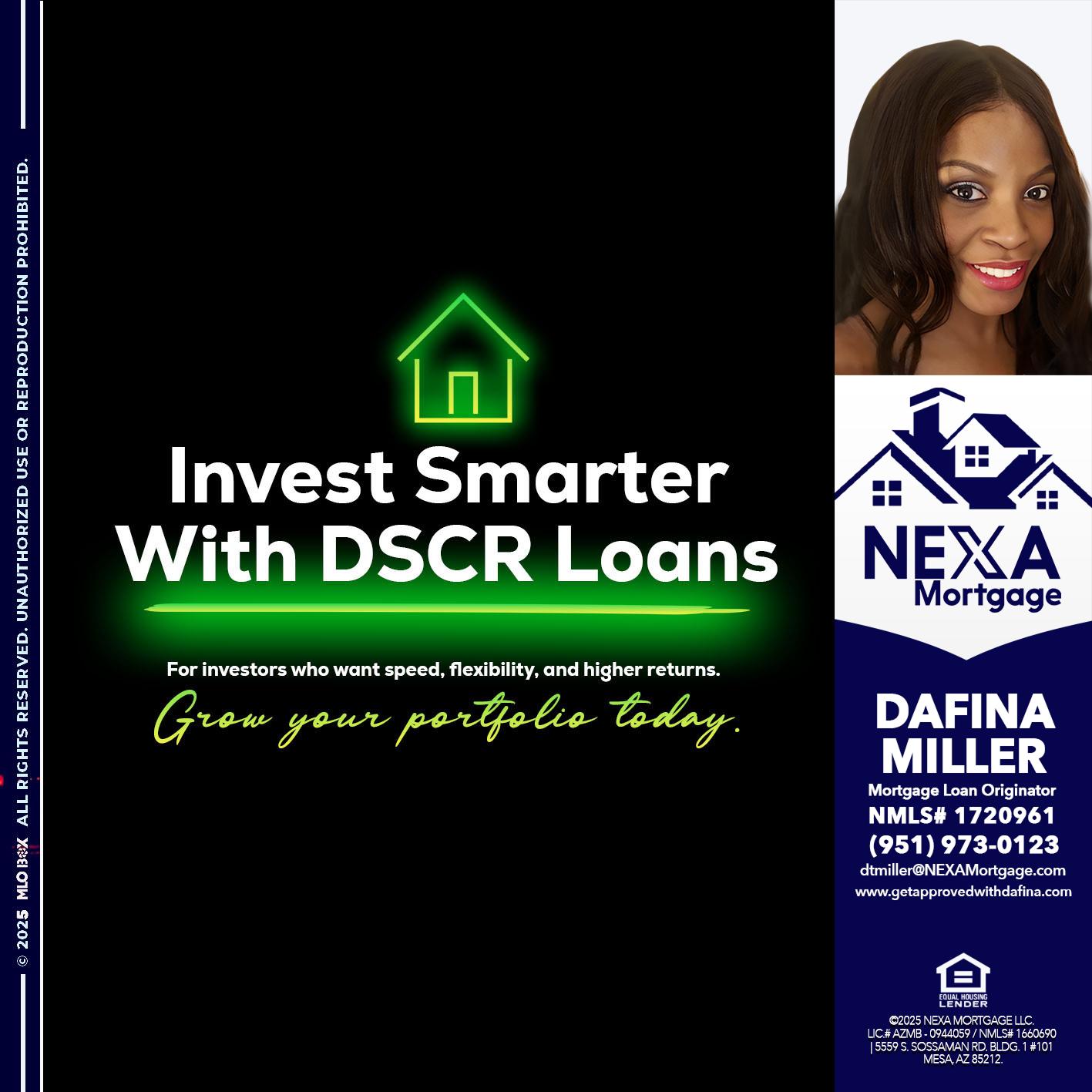 invest smarter - Dafina Miller -Mortgage Loan Originator