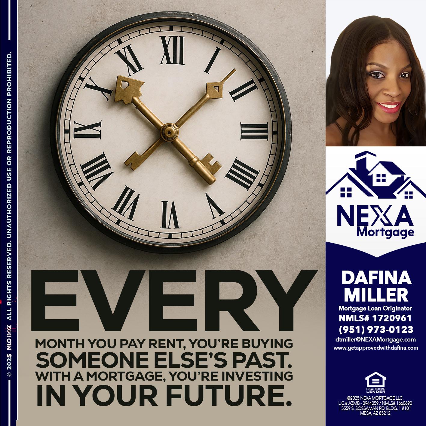 EVERY MONTH - Dafina Miller -Mortgage Loan Originator