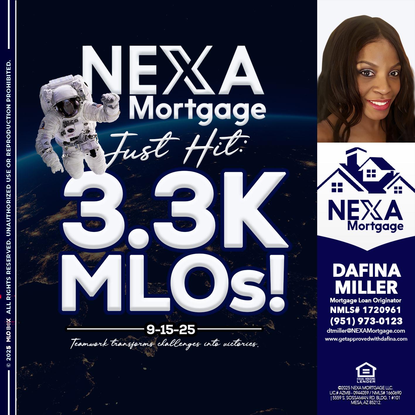 3.3K - Dafina Miller -Mortgage Loan Originator