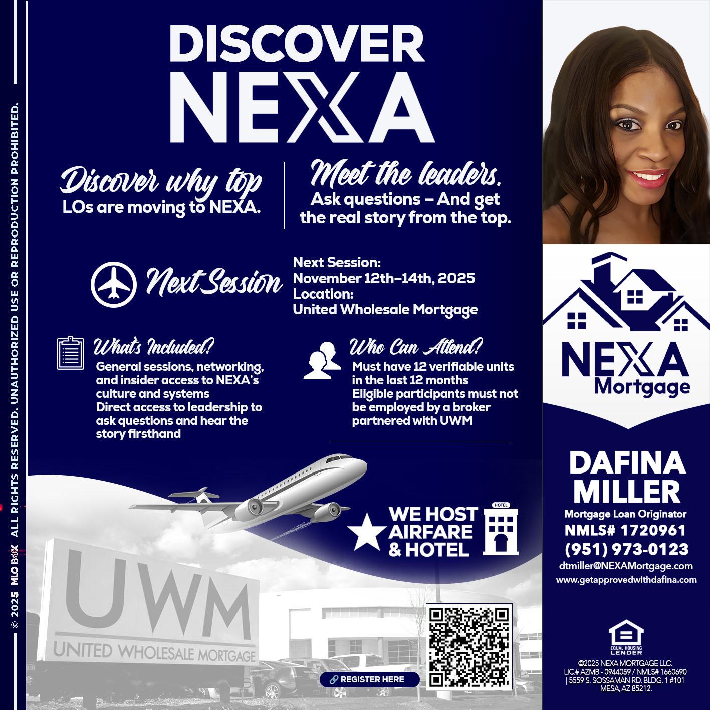 DISCOVER NEXA - Dafina Miller -Mortgage Loan Originator