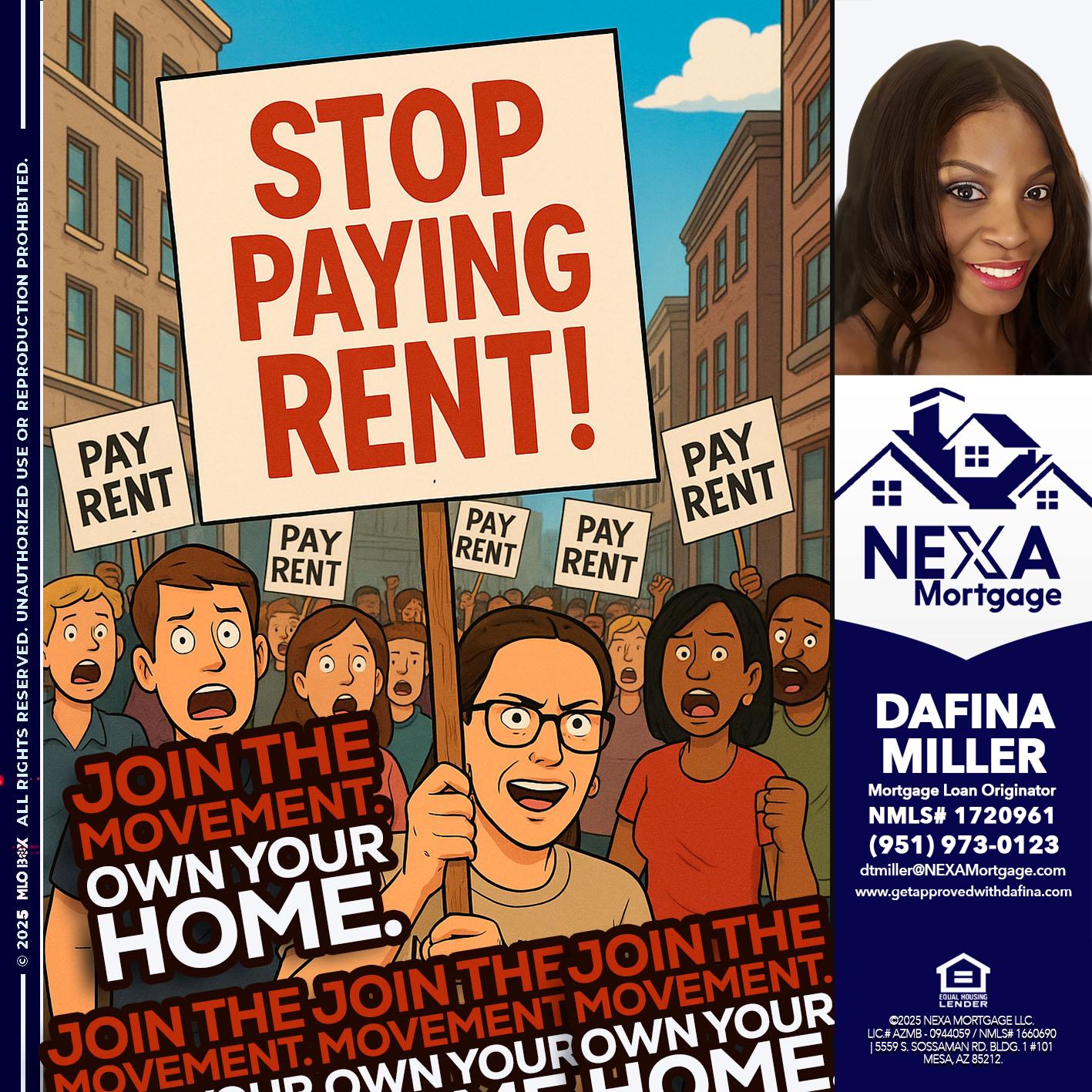 stop paying rent - Dafina Miller -Mortgage Loan Originator