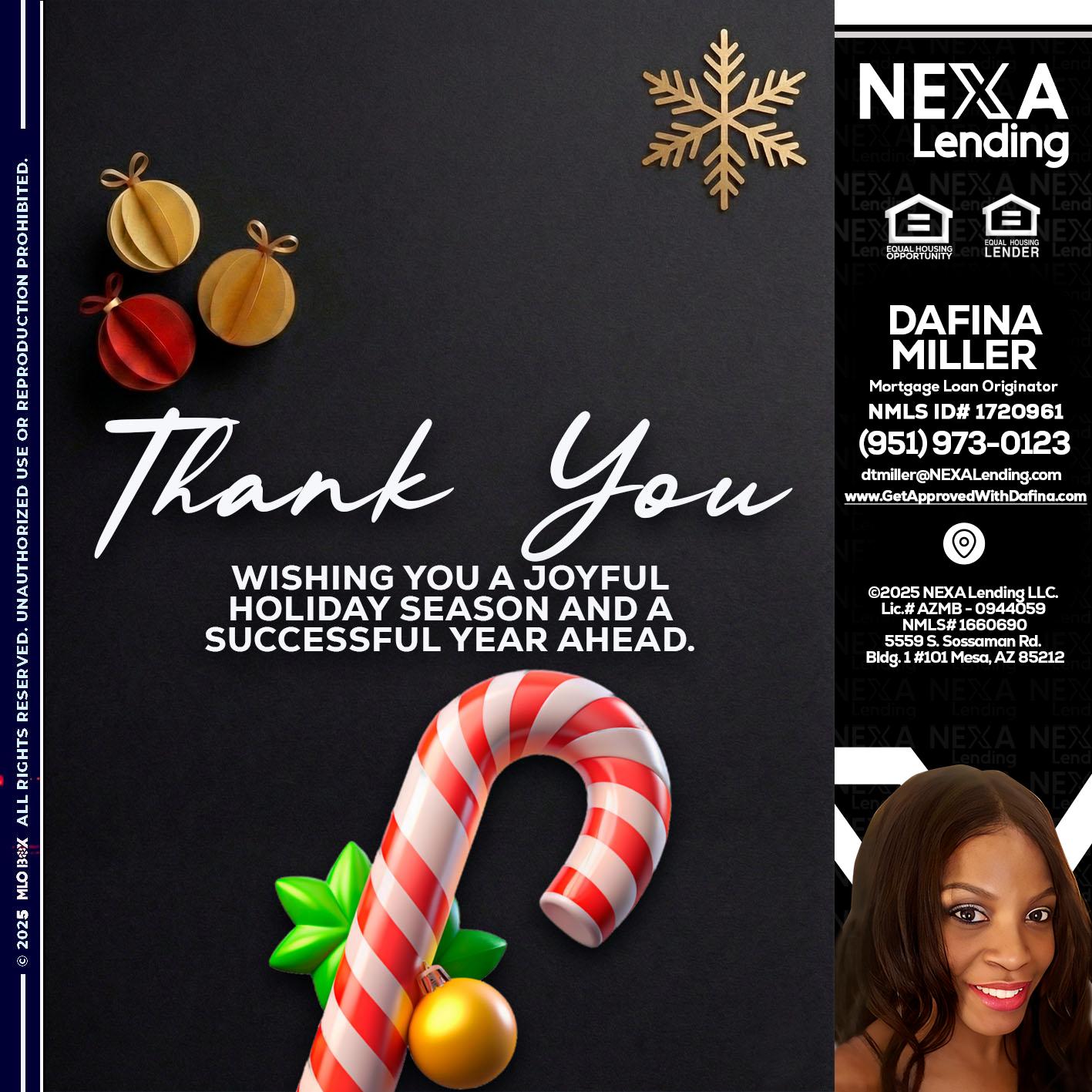THANK YOU - Dafina Miller -Mortgage Loan Originator
