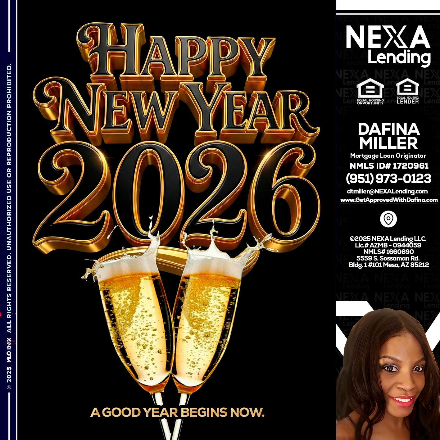 happy new year 2026 - Dafina Miller -Mortgage Loan Originator