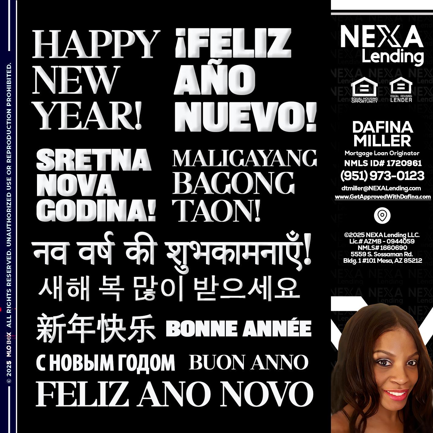 HAPPY NEW YEAR - Dafina Miller -Mortgage Loan Originator
