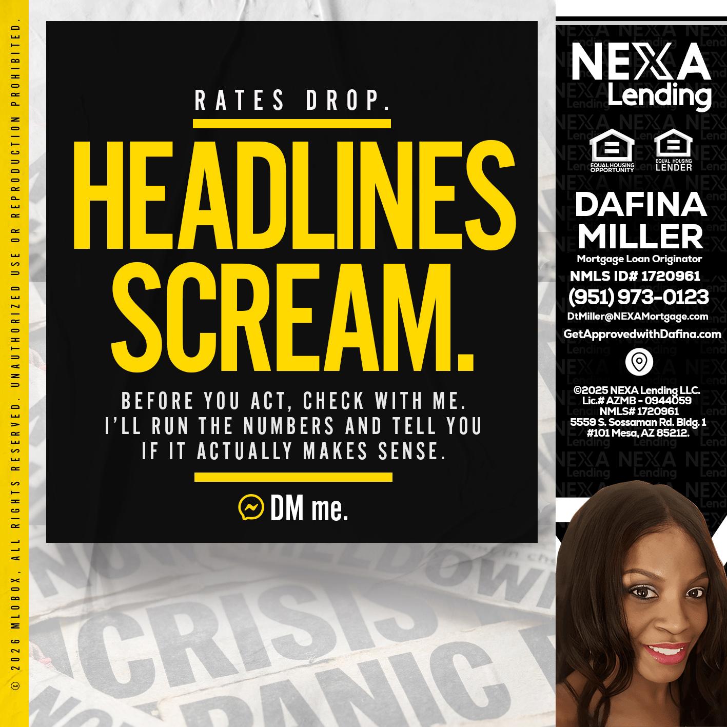HEADLINES SCREAM - Dafina Miller -Mortgage Loan Originator