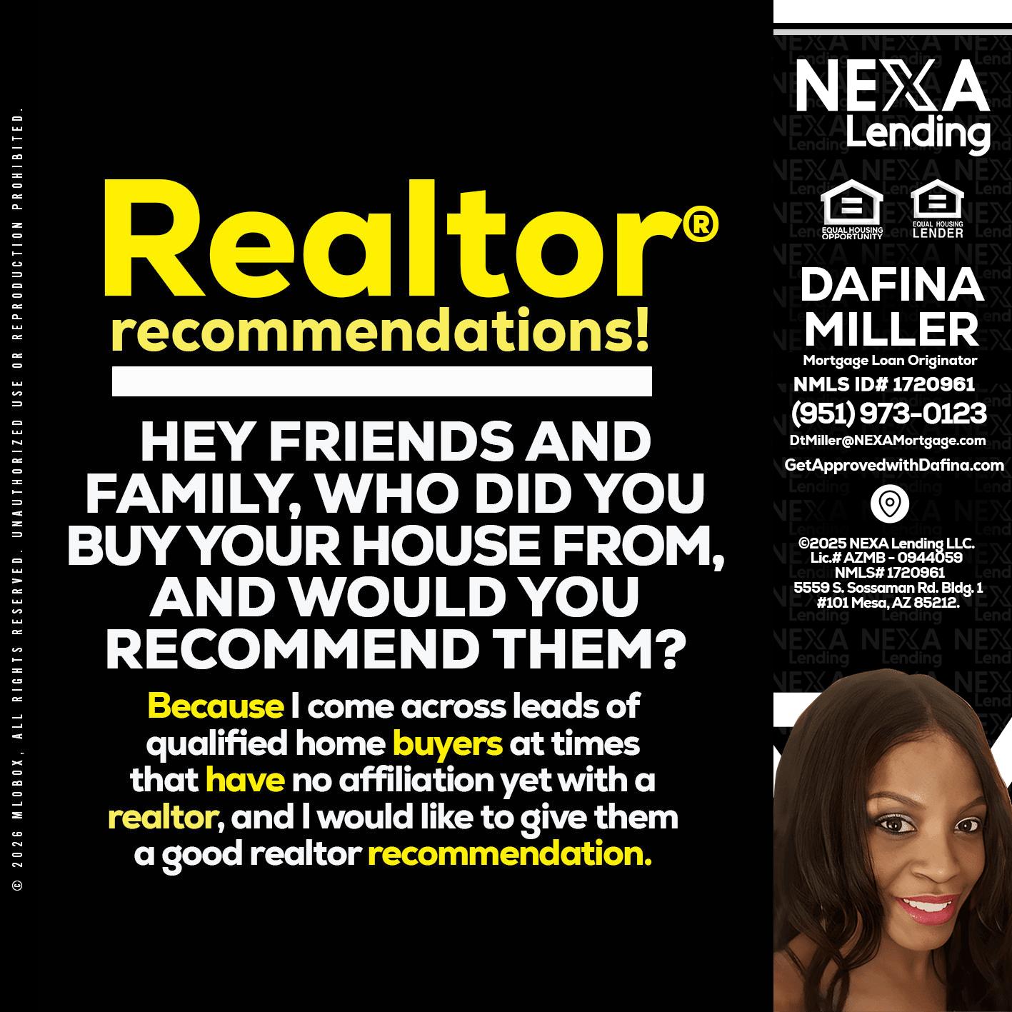 REALTOR - Dafina Miller -Mortgage Loan Originator