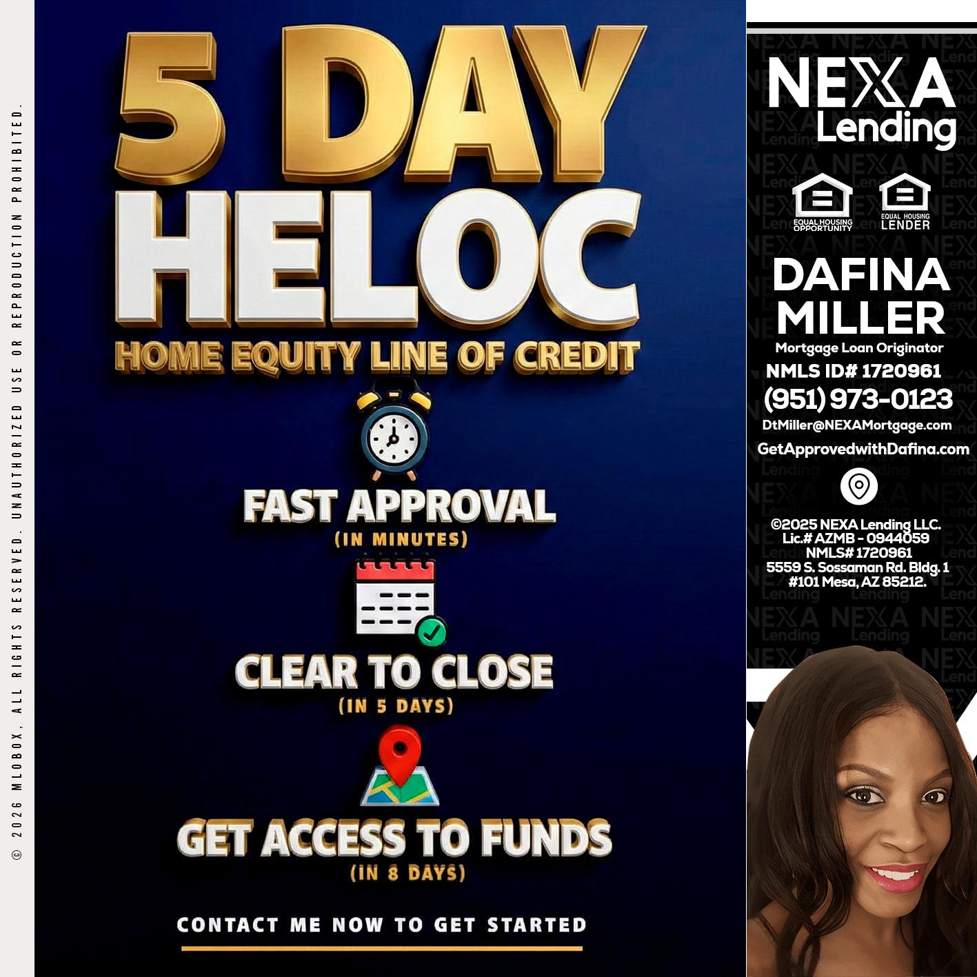 5 day hello - Dafina Miller -Mortgage Loan Originator