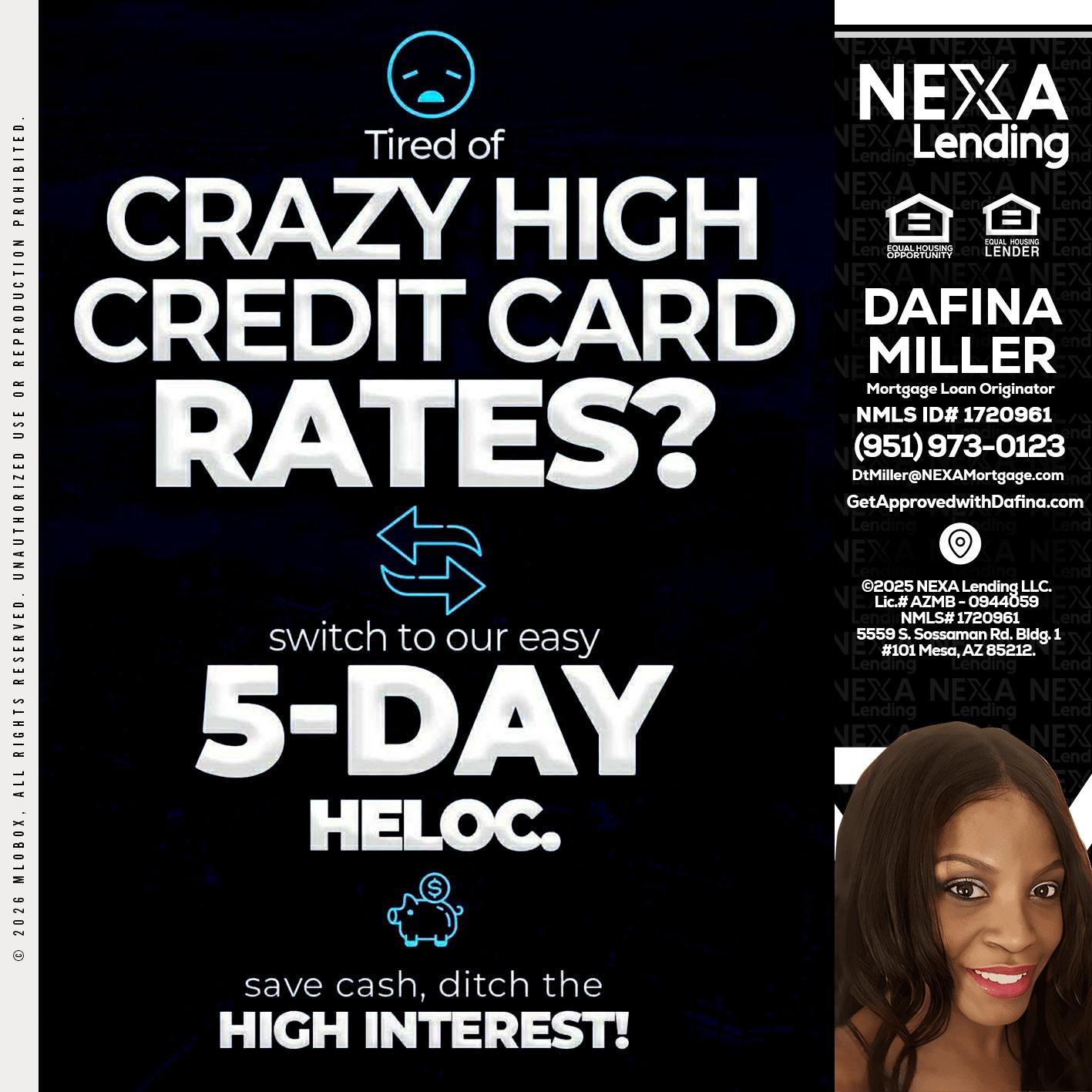 CRAZY HIGH - Dafina Miller -Mortgage Loan Originator
