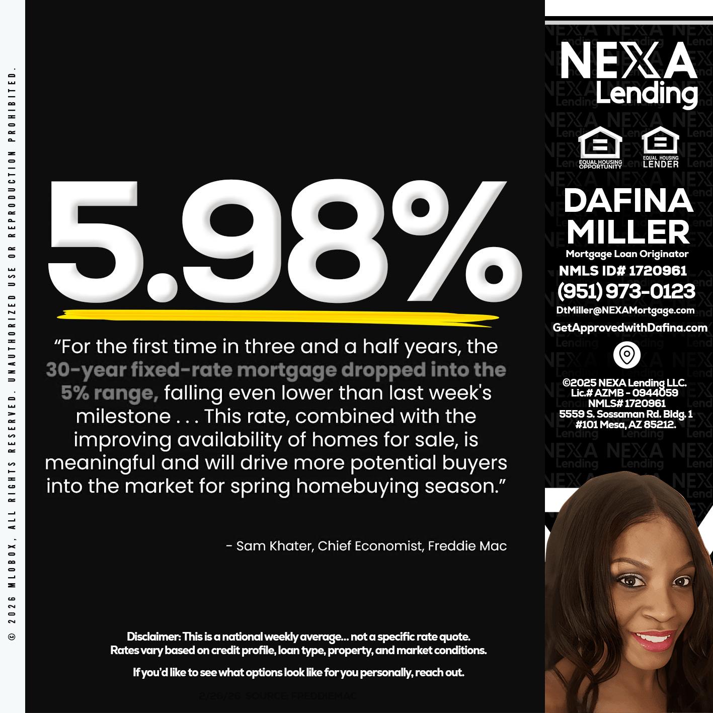 5.98% - Dafina Miller -Mortgage Loan Originator