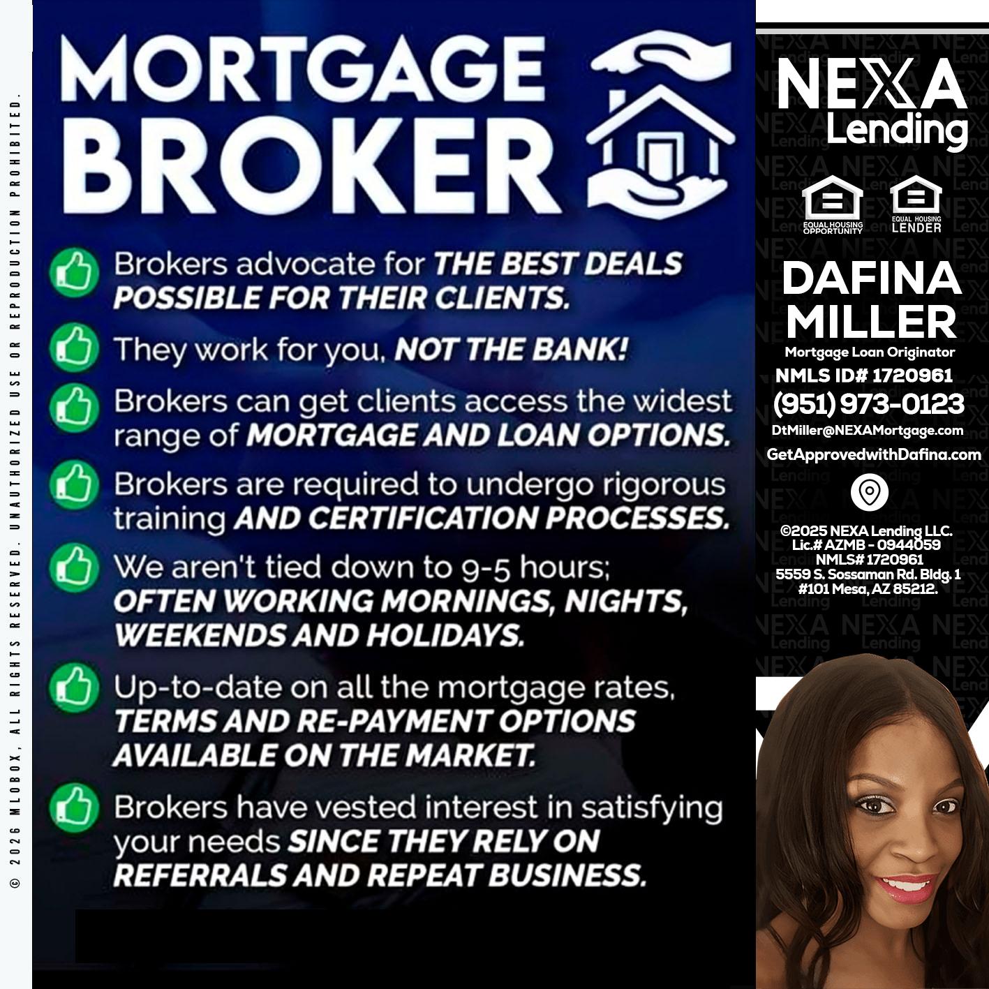 MORTGAGE BROKER - Dafina Miller -Mortgage Loan Originator