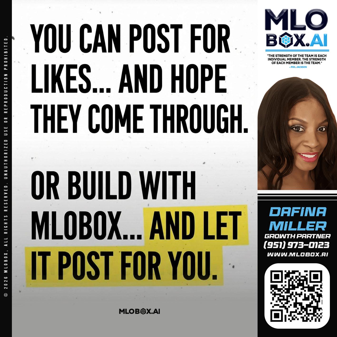 you can post - Dafina Miller -Mortgage Loan Originator