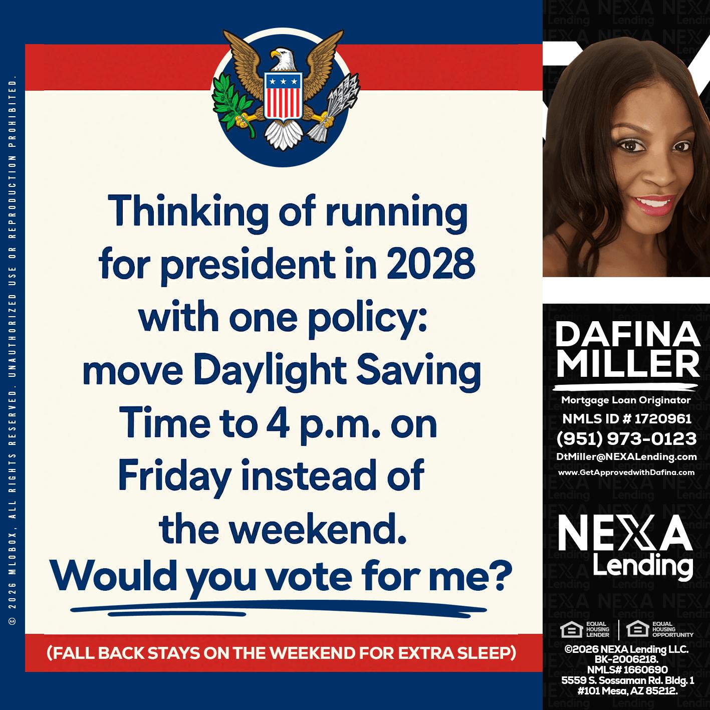 THINKING OF RUNING - Dafina Miller -Mortgage Loan Originator