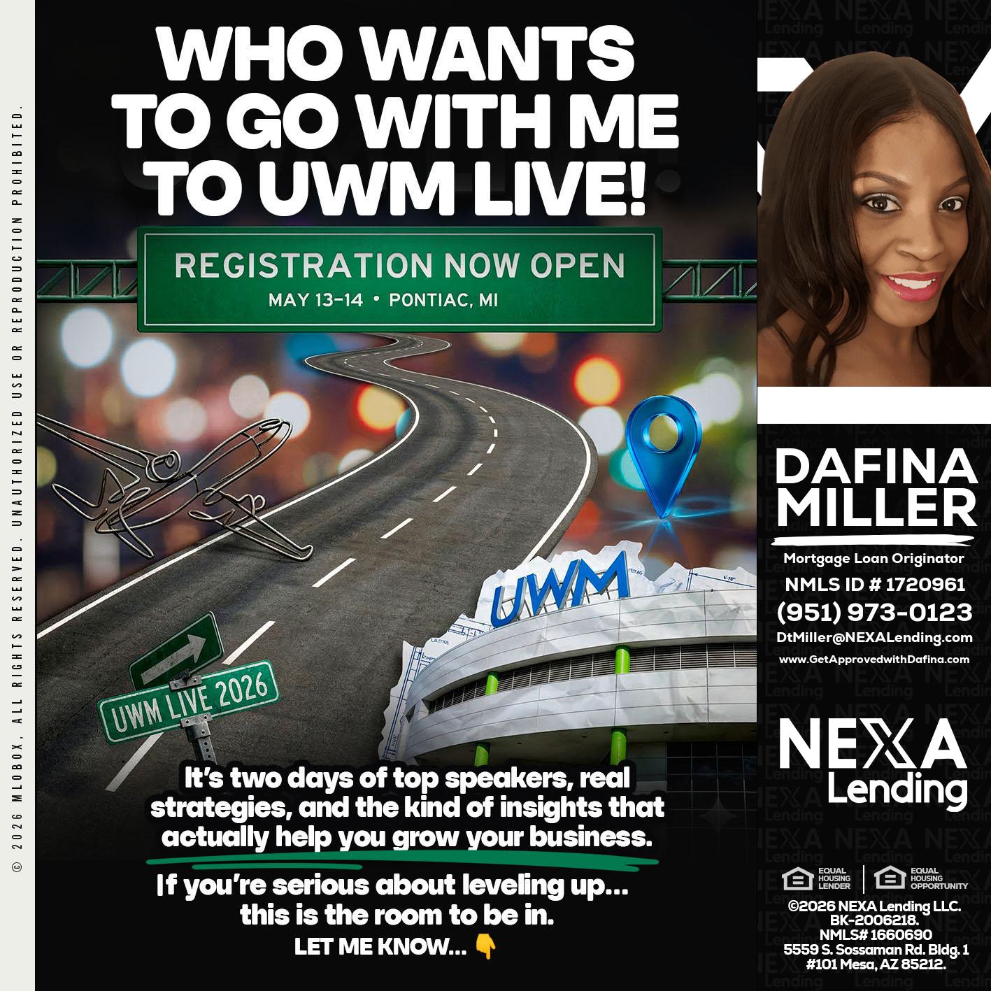 WHO WANTS - Dafina Miller -Mortgage Loan Originator