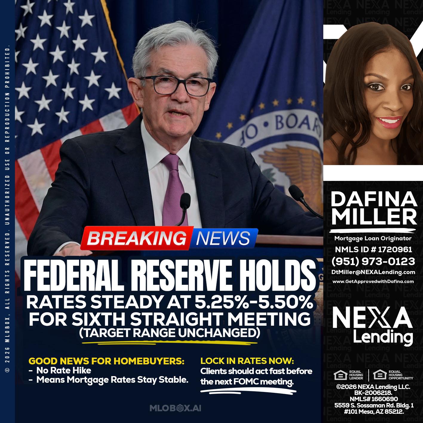 federal reserve - Dafina Miller -Mortgage Loan Originator