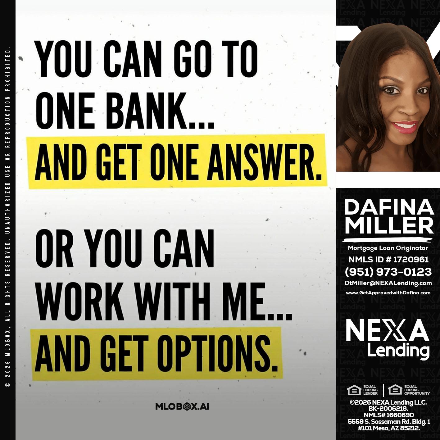 YOU CAN GO TO - Dafina Miller -Mortgage Loan Originator