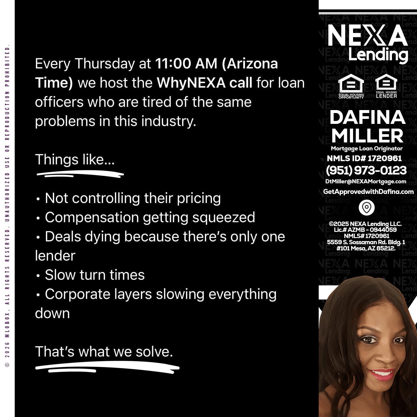 WHY NEXA - Dafina Miller -Mortgage Loan Originator