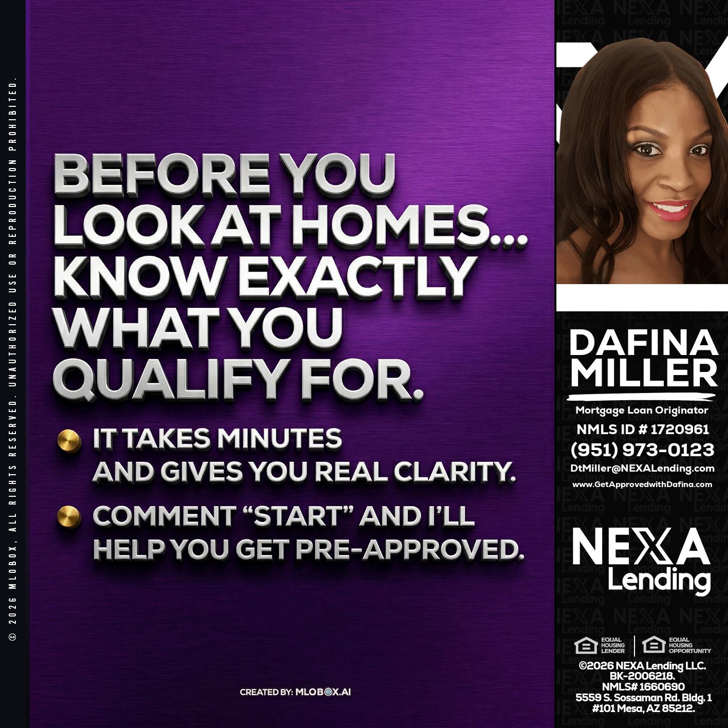 BEFORE YOU - Dafina Miller -Mortgage Loan Originator