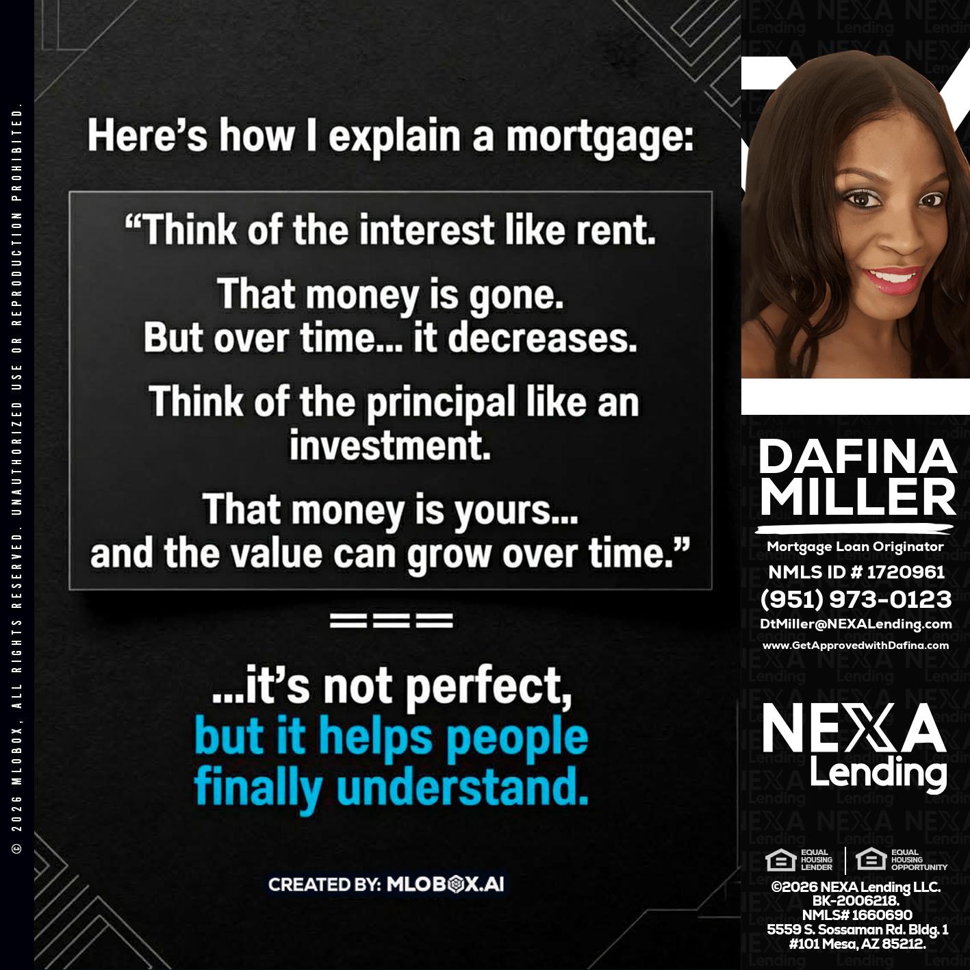 HERES NOW - Dafina Miller -Mortgage Loan Originator