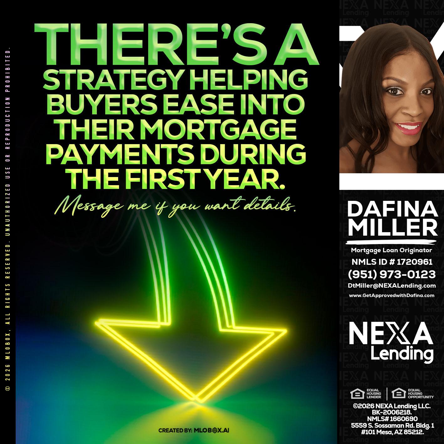 THERES A STATEGY - Dafina Miller -Mortgage Loan Originator