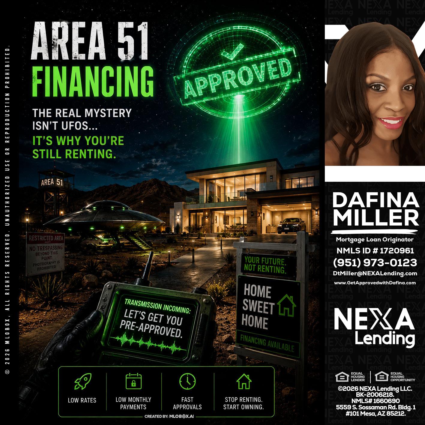 AREA 51 - Dafina Miller -Mortgage Loan Originator