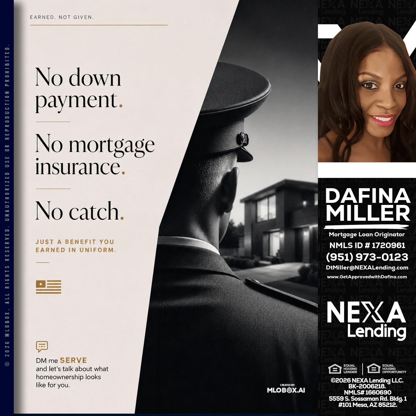 NO DOWN PAYMENT - Dafina Miller -Mortgage Loan Originator