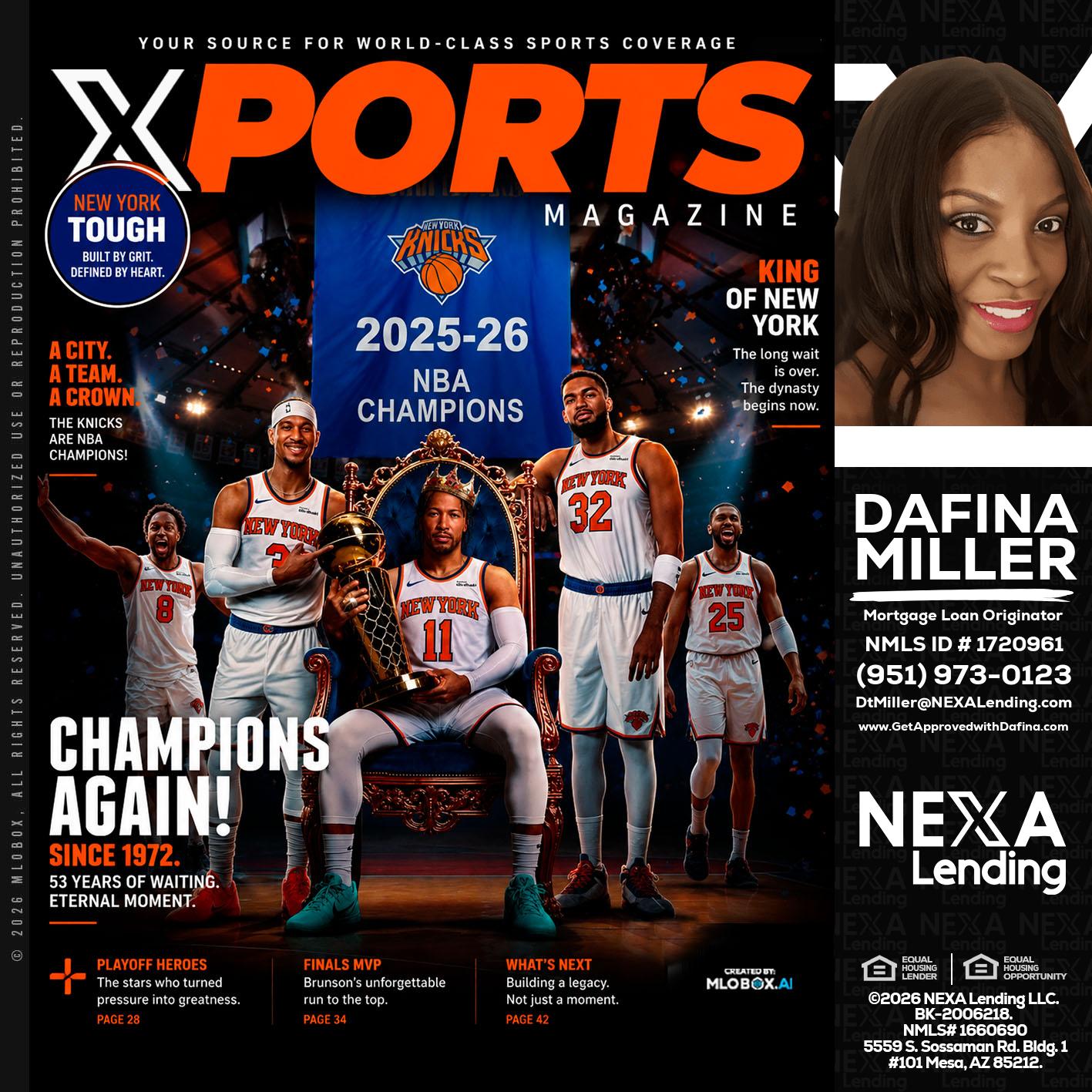 XPORTS MAGAZINE - Dafina Miller -Mortgage Loan Originator